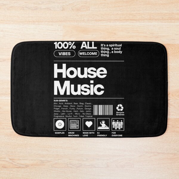 Item preview, House Music - Product Label (White) designed and sold by ChanteLinko3.