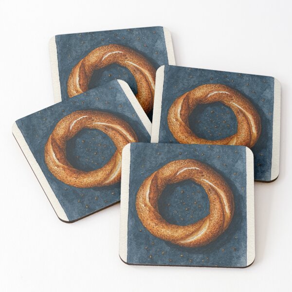 Item preview, Watercolor Turkish  Bagel Simit Bread – Hand-Painted Style Illustration designed and sold by Pacika.