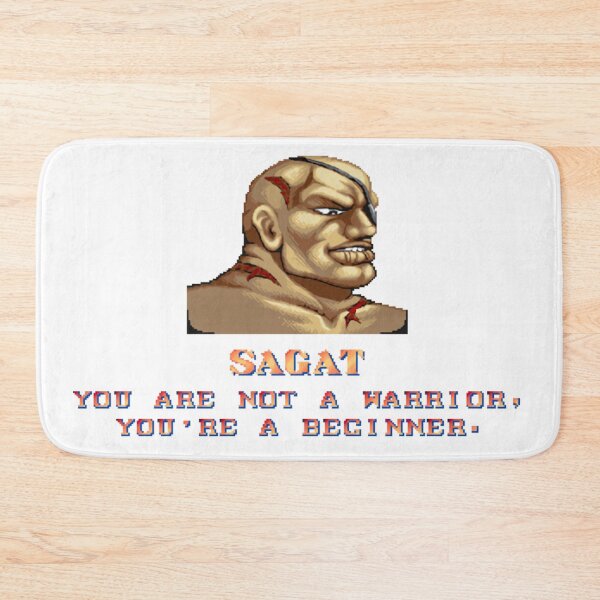 Aperçu de l'œuvre Citation de Sagat : « Tu n'es pas un guerrier » créée et vendue par PixelArena Gaming.