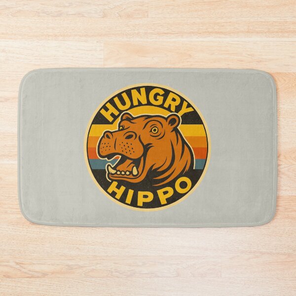 Item preview, Hungry Hippo – Retro Hippopotamus designed and sold by hangmeart.
