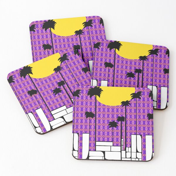 Item preview, Tel Aviv Streetscape Tayelet Purple tiles  designed and sold by French Papyrus Studio.