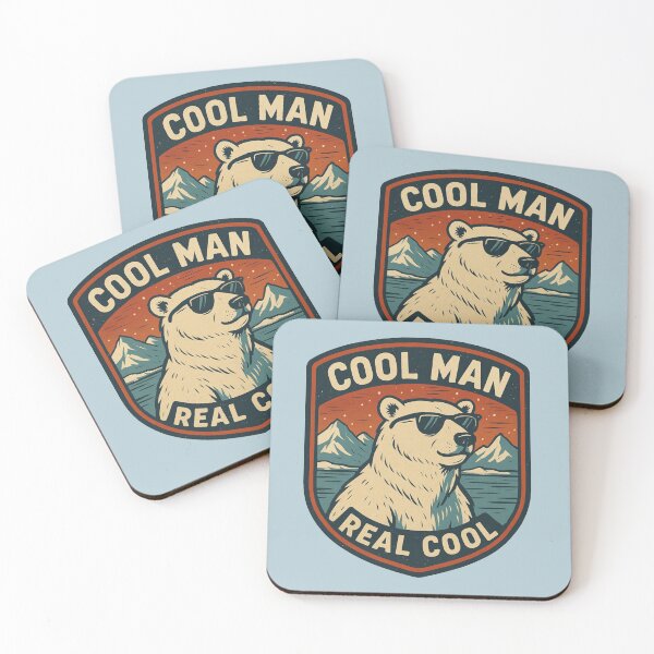 Item preview, Cool Man Real Cool – Funny Retro Polar Bear designed and sold by hangmeart.