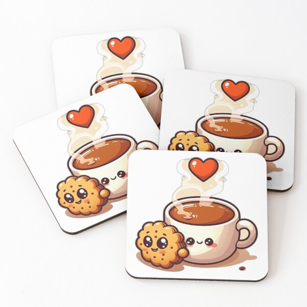 Item preview, Coffee Love – Cute Romantic Coffee Sticker & Illustration designed and sold by trend-forge.