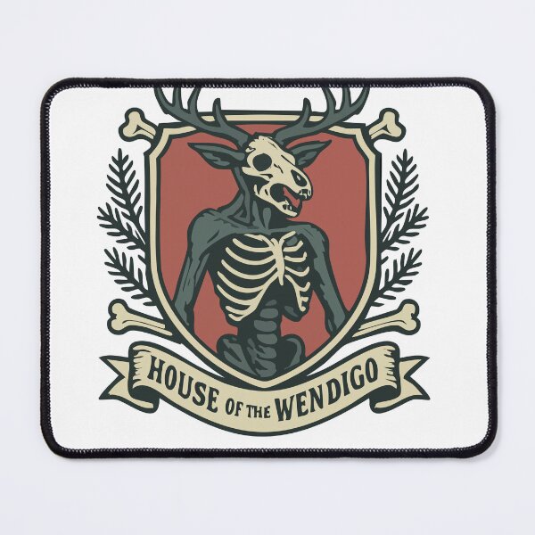 Item preview, Wendigo Heraldry Crest – Cryptid Coat of Arms designed and sold by Folk Bestiary.