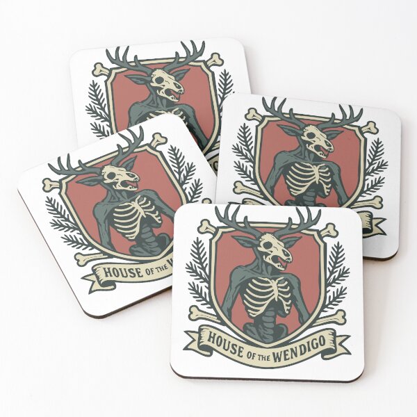 Item preview, Wendigo Heraldry Crest – Cryptid Coat of Arms designed and sold by Folk Bestiary.