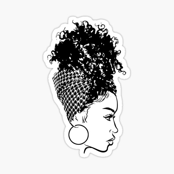 Item preview, Black Woman African American Turban Hair Wrap Curly Hairstyle designed and sold by DesignsByAymara.