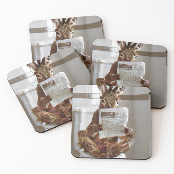 Item preview, Donkey on Toilet, Funny Bathroom Humor Art designed and sold by CheekyAnimalz.