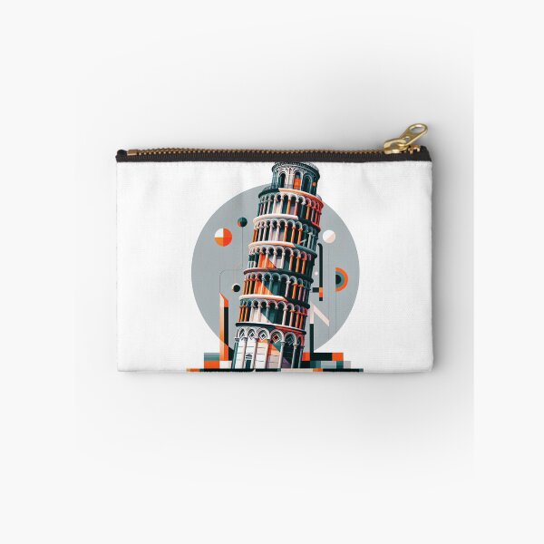Item preview, Artistic Illustration of Leaning Tower of Pisa in Geometric Style designed and sold by KanDa-Shop.