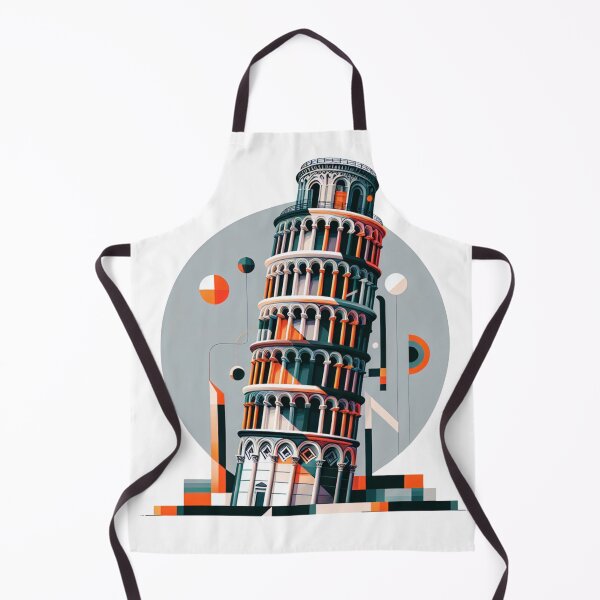 Item preview, Artistic Illustration of Leaning Tower of Pisa in Geometric Style designed and sold by KanDa-Shop.