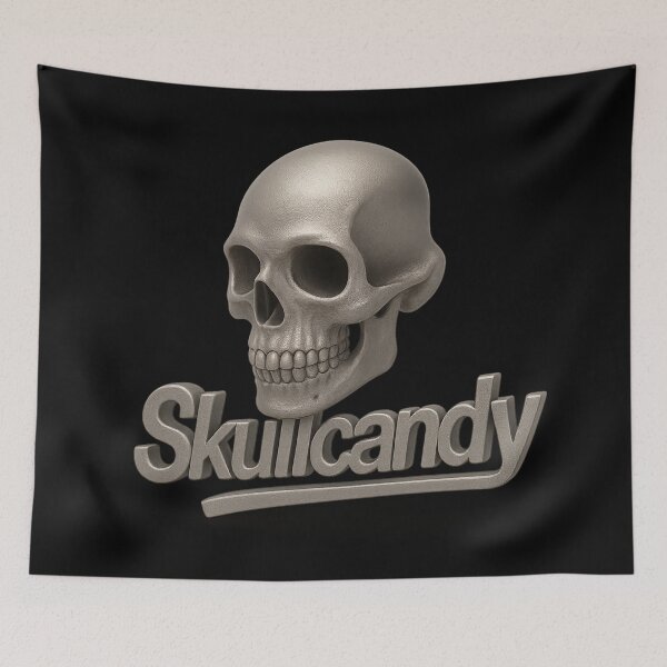 Item preview, 3D Metallic Skull Logo – Futuristic Urban Skullcandy-Inspired Design designed and sold by GAJANAYAKA.