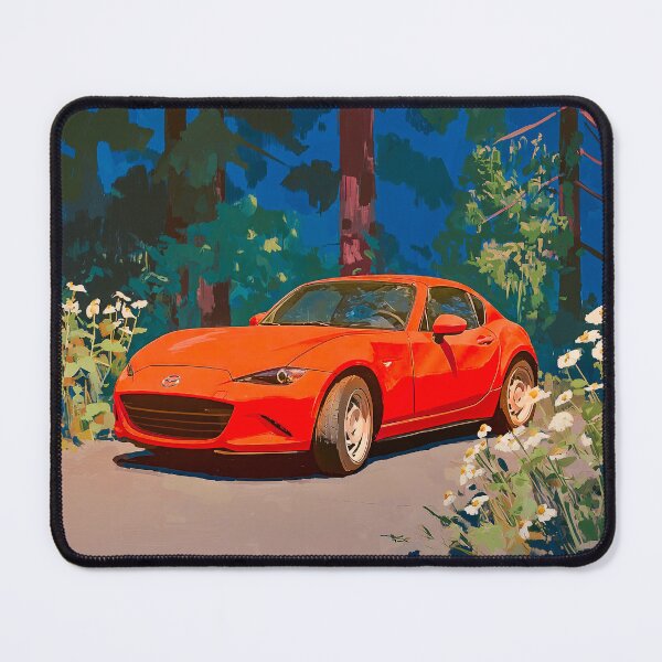 Item preview, MX-5 RF in a forest painting kawaii designed and sold by NiceGoodBetter.