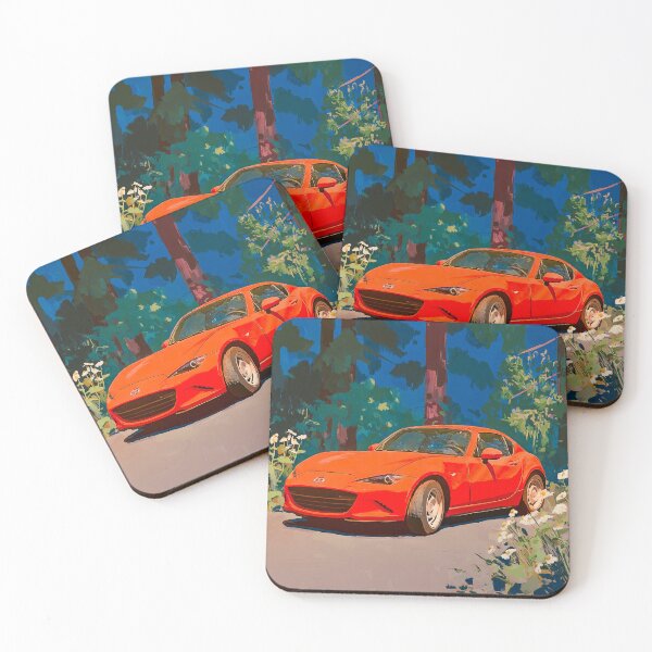 Item preview, MX-5 RF in a forest painting kawaii designed and sold by NiceGoodBetter.