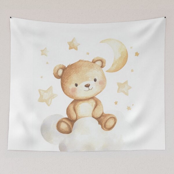 Item preview, Teddy bear dreaming under the moon and stars designed and sold by Jerhus.