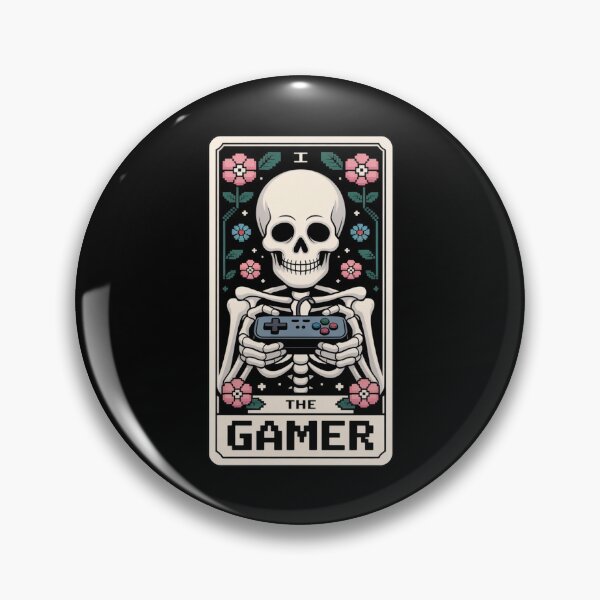 Item preview, The Gamer Skeleton Playing Games Tarot Card Design designed and sold by Blok45.