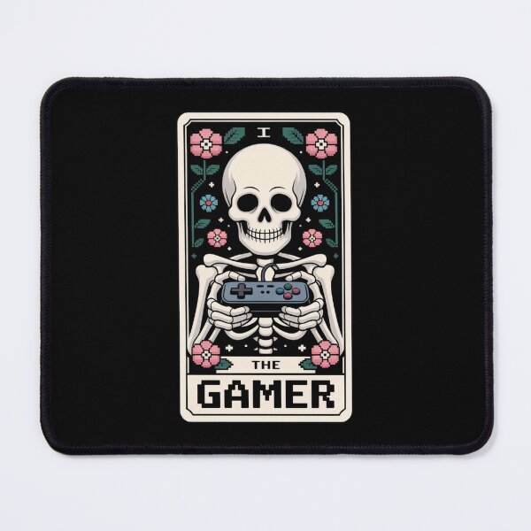 Item preview, The Gamer Skeleton Playing Games Tarot Card Design designed and sold by Blok45.