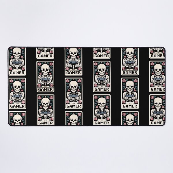 Item preview, The Gamer Skeleton Playing Games Tarot Card Design designed and sold by Blok45.