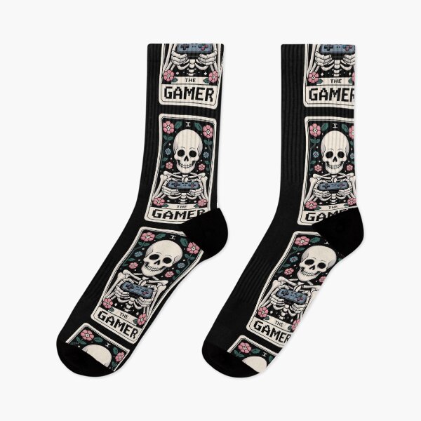 Item preview, The Gamer Skeleton Playing Games Tarot Card Design designed and sold by Blok45.