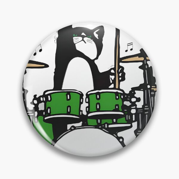 Item preview, Cat Playing Drums designed and sold by Kimberly Brenda.