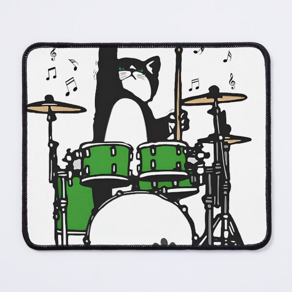 Item preview, Cat Playing Drums designed and sold by Kimberly Brenda.