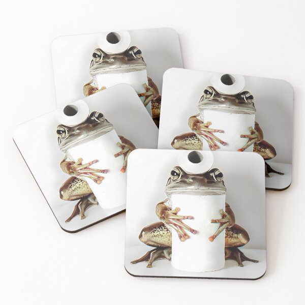 Item preview, Toilet Paper Frog, Funny Bathroom Wall Art designed and sold by CheekyAnimalz.