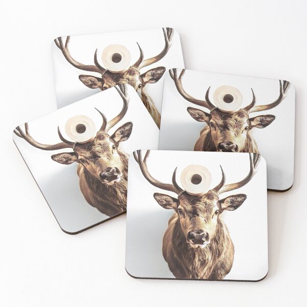 Item preview, Toilet Paper Deer, Funny Bathroom Wall Art designed and sold by CheekyAnimalz.