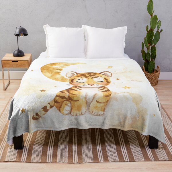 Item preview, Little dreamy tiger under the golden moon designed and sold by Jerhus.