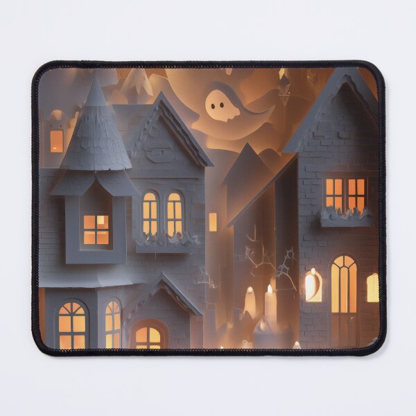 Item preview, Paper-Cut Ghost Town — Candlelit Halloween Shadowbox designed and sold by AJ Lab.