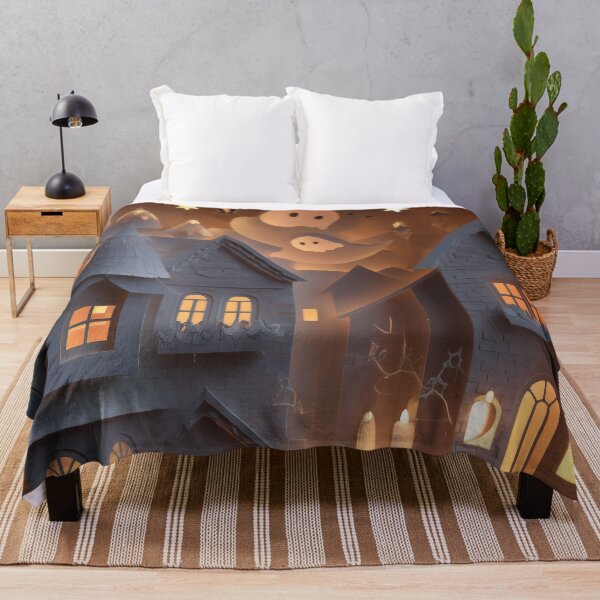 Item preview, Paper-Cut Ghost Town — Candlelit Halloween Shadowbox designed and sold by AJ Lab.