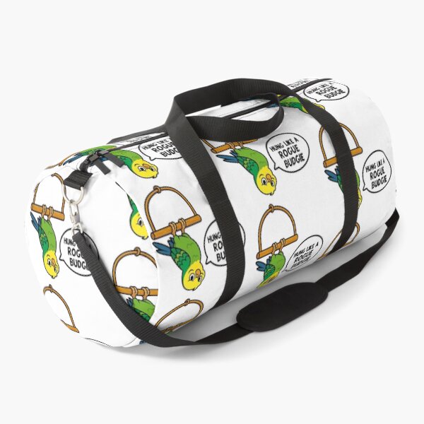 Item preview, Hung Like a Rogue Budgie – Funny Upside-Down Budgie Cartoon designed and sold by hangmeart.