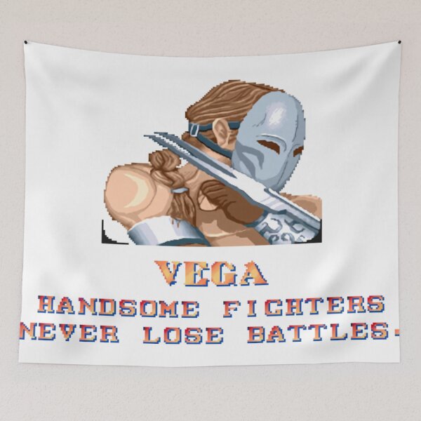 Item preview, Vega Handsome Fighters Quote Street Fighter designed and sold by PixelArena Gaming.