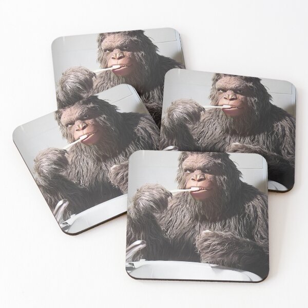 Item preview, Sasquatch Brushing Teeth, Funny Bathroom Wall Art designed and sold by CheekyAnimalz.