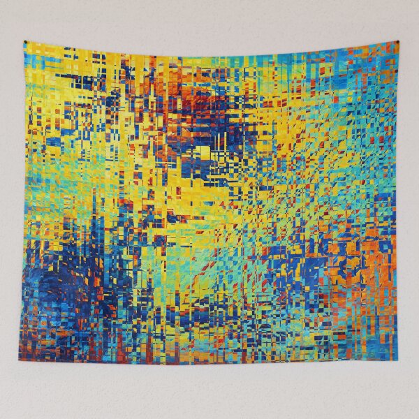 Item preview, Swirls of color in the digital grid designed and sold by Sigtrix.