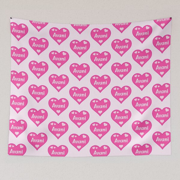 Item preview, Avani Name Pink Heart  designed and sold by Jeallan Designs.