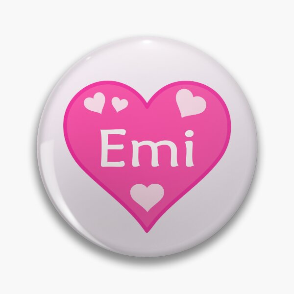 Item preview, Emi Name Pink Heart  designed and sold by Jeallan Designs.