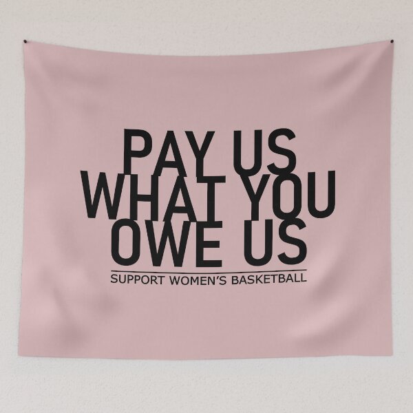 Item preview, Pay Us What You Owe Us – Equal Pay Feminist Statement Tee designed and sold by Printynest.