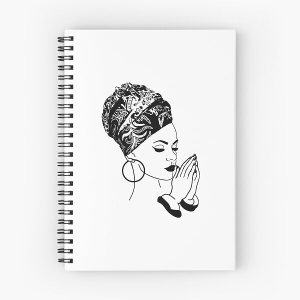 Item preview, Black Woman Praying God African American  Nubian Queen faith Turban Head Wrap designed and sold by DesignsByAymara.