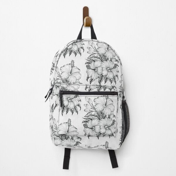 Item preview, Black and White Hibiscus Flower illustration designed and sold by GTeoArt.