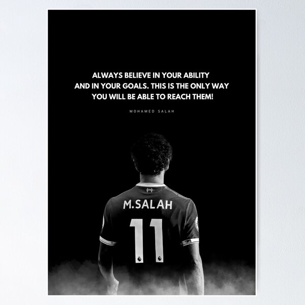Item preview, Mohamed Salah Motivational Quote Portrait designed and sold by SuccessInsanity.