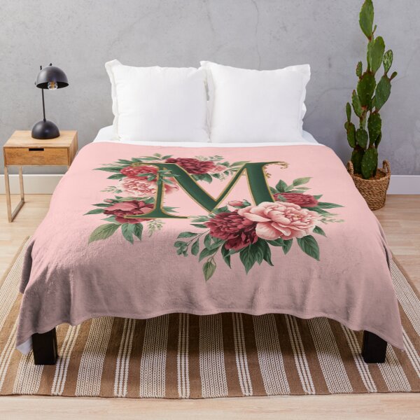 Item preview, Elegant Floral Monogram Letter M – Botanical Peony & Rose Initial Art | Personalized Gift, Feminine Nature Design designed and sold by AmenAlways.