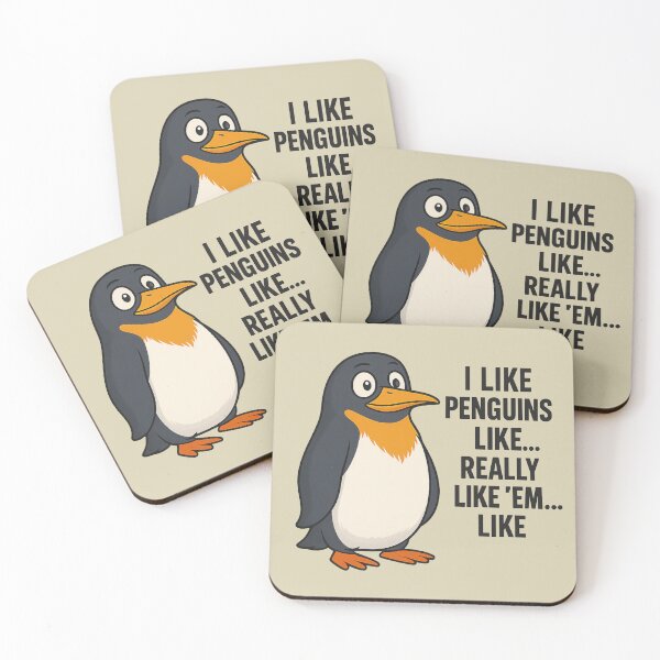 Item preview, I Like Penguins – Funny Penguin Cartoon Design for Animal Lovers designed and sold by hangmeart.
