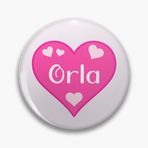Item preview, Orla Name Pink Heart  designed and sold by Jeallan Designs.