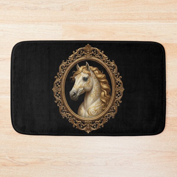 Item preview, Fantasy Horse in Old Gold Ornaments Art Print for t-shirts, hoodie, home decor and accessories  designed and sold by TheGaliyaStudio.