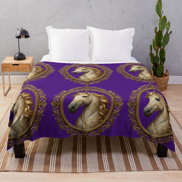 Item preview, Fantasy Horse in Old Gold Ornaments Art Print for t-shirts, hoodie, home decor and accessories designed and sold by TheGaliyaStudio.