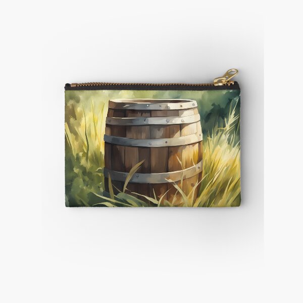 Item preview, Wooden Barrel on Meadow designed and sold by CalmnessbyChoice.