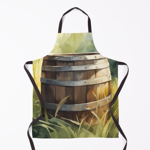 Item preview, Wooden Barrel on Meadow designed and sold by CalmnessbyChoice.