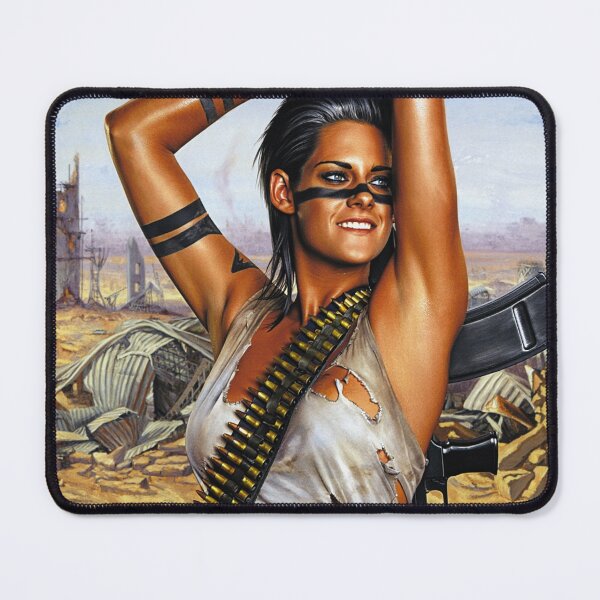 Item preview, Post Apocalyptic warrior woman resting after battle designed and sold by Vintage Designs +.