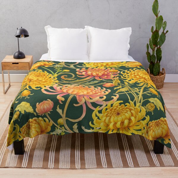 Artikelvorschau, Warmer Chrysanthemengarten – Nahtloses Blumenmuster entworfen und verkauft von BurmaArtProject.