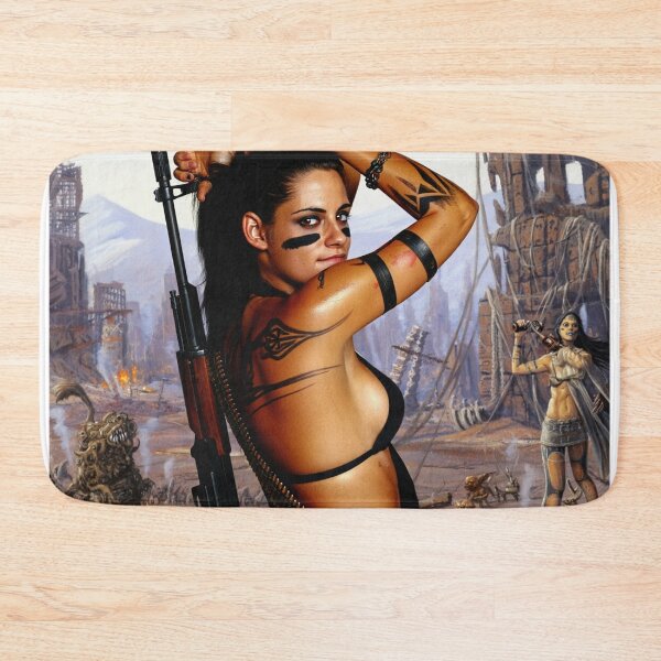 Item preview,  Post Apocalyptic warrior woman resting after battle designed and sold by Vintage Designs +.