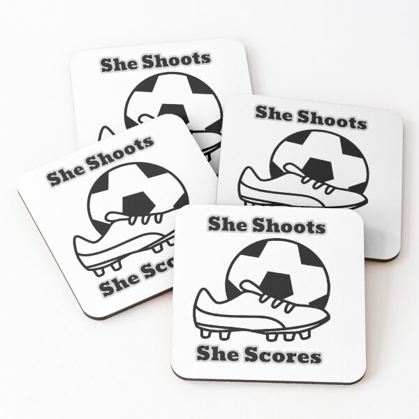 Item preview, She Shoots She Scores Funny Women’s Girls Soccer Football Mom Boot Ball designed and sold by WhackingTax.