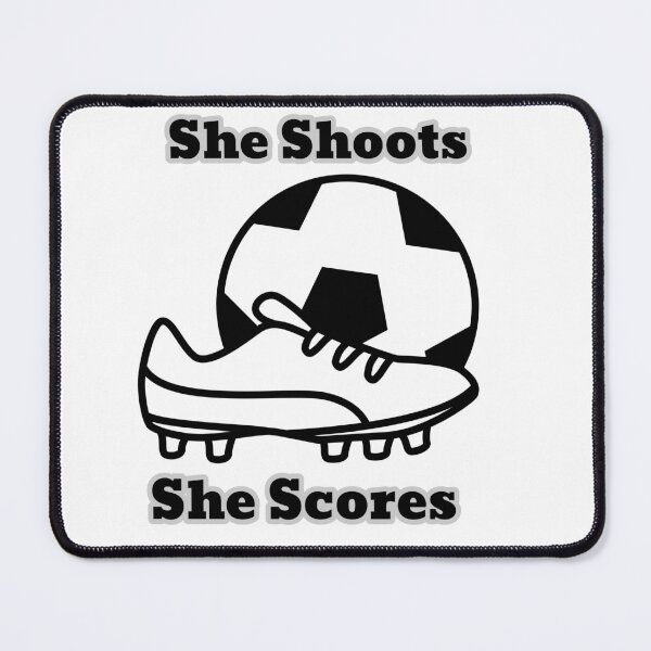 Item preview, She Shoots She Scores Funny Women’s Girls Soccer Football Mom Boot Ball designed and sold by WhackingTax.